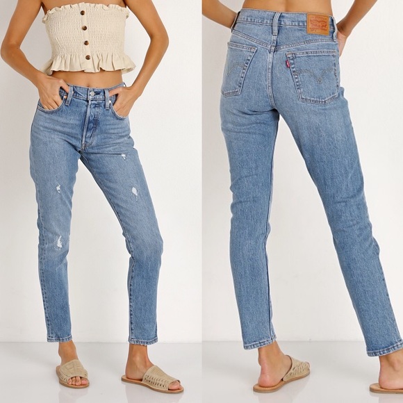 Levi's Denim - LEVI’s 501 Skinny Denim Jeans Destruction Blue 25